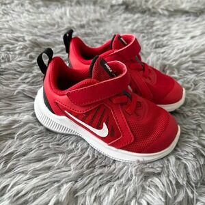 Nike Sneakers Red Black Velcro Toddler 5c Kids Shoes‎ Walking Running